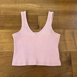 Pink Cropped Tank Top